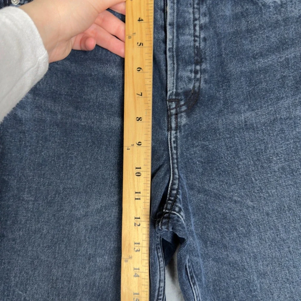 H&M Divided Mom Jeans High Waist Button Fly Raw Hem  US 2 - Picture 3 of 9